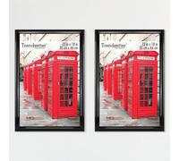 Cornice per poster MCS Trendsetter 12x18 nera lucida, verticale e orizzontale, grande cornice per foto, poster e stampe artistiche (confezione da 2)
