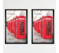 Cornice per poster MCS Trendsetter 14x22, nera lucida, da appendere alla parete, verticale e orizzontale, grande, per foto, poster e stampe artis