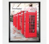 Cornice per poster MCS Trendsetter 17x22, nera lucida, da appendere alla parete, verticale e orizzontale, per foto, poster e stampe artistiche (c