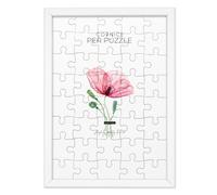 Lupia - Cornice per Puzzle Optical White Bianca da parete in Legno, protezione frontale in Acrilico Trasparente, Adatta e Compatibile con Formati Vari di dimensioni, pezzi e tessere 96x68 cm