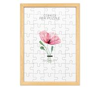 Lupia - Cornice per Puzzle Optical Naturale da parete in Legno, protezione frontale in Acrilico Trasparente, Adatta e Compatibile con Formati Vari di dimensioni, pezzi e tessere 60x85 cm