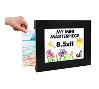 Cornice per quadri per bambini Americanflat 8,5x11 - Cornice scorrevole per 25 opere d'arte con un'apertura e spazio per riporre le opere - Il mi