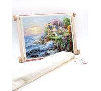 Cornice per ricamo, cornice per ricamo a punto croce, cornice per ricamo, cornice da ricamo (35 x 48 cm)