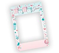 Cornice per selfie per baby shower, per ragazze o ragazzi, entusiasma gli ospiti e segna l'occasione con questo divertente regalo include frasi in velcro