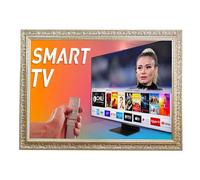 Cornice per Smart TV da Parete, Argento Anticato, Design Classico, Larghezza Asta 9 cm, TVD621 (da 76 a 88 pollici)