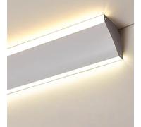 Cornice per soffitto, Binario in Alluminio per Strisce LED - Diffusore per Illuminazione indiretta a soffitto, Copertura per luci a Cornice da 1,5 m/5 Piedi, Perfetta per l'arredamento della