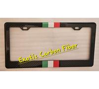 Cornice Per Targa In Fibra Di Carbonio A Strisce Colorate Italia Con 2 Fori