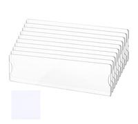 Cornice per targhetta - Vetrina trasparente per etichette da parete da 16 cm, pannello di montaggio adesivo, copertura informativa in acrilico, tasca per inserimento sicuro | per l'identificazione del