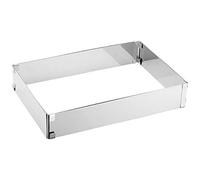 Cornice per torta rettangolare in acciaio inox regolabile Graziano