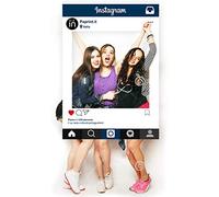 Cornice Photo Booth Instagram, Facebook, Selfie Frame Personalizzata, con Supporto in PVC Solido, Disponibili Vari Formati! per Feste, Matrimoni, Compleanni, Eventi ECC. (Instagram Blue, 70_x_100_cm)