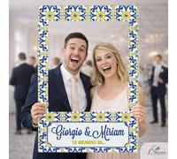 Cornice Photo Booth Tema Vietri per Matrimonio, Battesimo, Comunione, Compleanno