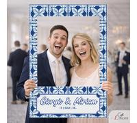 Cornice Photo Booth Tema Vietri per Matrimonio, Battesimo, Comunione, Compleanno