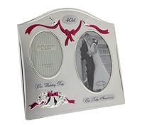 Cornice placcata in argento per 40° anniversario di matrimonio, 2 tonalità
