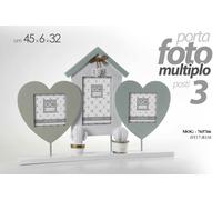 CORNICE PORTA FOTO 45632 CM MULTIPLO 3 POSTI STILE CLASSICO MODERNO DA TAVOLO