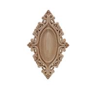 Cornice Porta Gabinetto Decorazione Figurine Appliques Legno Per Mobili Non Verniciato Intagliato Accessori Decorativi Per La Casa 25cmx15cm