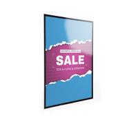 Cornice porta poster magnetica 50x70 cm in alluminio anodizzato silver con pannello in plexiglass
