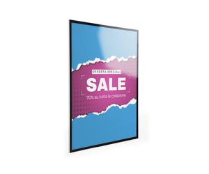 Cornice porta poster magnetica 50x70 cm in alluminio anodizzato silver con pannello in plexiglass