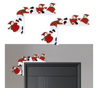 Cornice porta pupazzo di neve e babbo natale in legno decorazioni per feste nata
