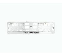 Cornice porta targa europea surround testo personalizzato cromato lucido