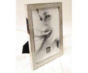 CORNICE PORTAFOTO 10 X 15 SILVER CON BRILLANTINI NUOVA