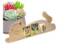 Cornice portafoto a forma di gatto, in legno, a forma di , per camera da , studio, scrivania, armadio, comodino, ricordo di lutto