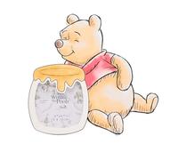 Cornice portafoto a forma di Winnie The Pooh Disney, con orsetto autoportante e vaso di miele, decorazione per la cameretta dei bambini, regalo per fan Disney e baby shower, accessorio classico per la