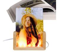 Cornice portafoto a LED per sublimazione, supporto per quadri luminoso, resistente ai graffi, semplice applicazione a caldo, illuminazione decorativa, per soggiorno, comò, regali personali, atmosfera