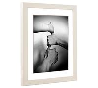 Cornice portafoto Alice con passepartout e vetro acrilico | Colore bianco | Dimensioni cornice 50x70 cm | Dimensioni immagine 42x59,4 cm
