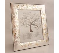CORNICE PORTAFOTO ARGENTO 925 cm25x21x2 L'ALBERO DELLA VITA FOTO cm18x13