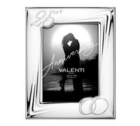 CORNICE PORTAFOTO ARGENTO LEGNO VALENTI 25° ANNIVERSARIO B 1605/25 18X24