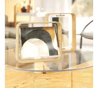 CORNICE PORTAFOTO BIFACCIALE IN LEGNO 27x32x6 cm