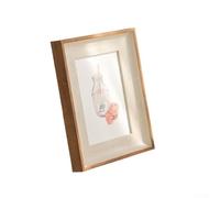 Cornice portafoto classica in resina in stile retrò, per tavolo o scrivania, progettata per migliorare le foto sia in orientamento verticale che orizzontale con elegante look vintage (venature del