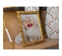 Cornice Portafoto da appoggio con cornice Dimensioni 27.3x2,2xh 32,5 cm PER FOTO 20x25 cm in POLYRESIN HEARTY Verticale Silver in scatola regalo oro