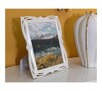 Cornice Portafoto da appoggio con cornice Dimensioni 27x1,7xh 32 cm PER FOTO 20x25 cm in POLYRESIN HEARTY Verticale Silver in scatola regalo silver