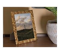 Cornice Portafoto da appoggio con cornice POLYRESIN Verticale Dimensioni 25,3x1,6xh 30.3 cm PER FOTO 20x25 cm Oro in scatola regalo oro