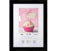 Lupia Cornice portafoto in Legno da Parete Rainbow Black Nera, per Foto, Stampe artistiche, Poster, Quadri Moderni 40x50 cm