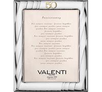 Cornice portafoto di Valenti. Cornice portafoto in Argento Laminato e Retro in Legno. Ideale per Nozze d'oro. Le Dimensioni Sono 20x25 cm. La referenza è 51078 6l