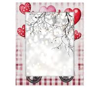 Cornice portafoto ecologica in legno e acrilico, 28 x 35,6 cm, resistente ai graffi, per scrivania/parete, doppio uso, con simpatico gnomo a scacchi, cornice regalo con stampa digitale