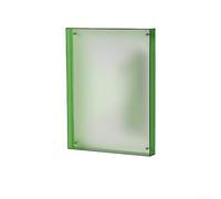 Cornice portafoto fluttuante in acrilico con design estetico moderno, per la casa e l'ufficio, opzioni di visualizzazione orizzontale e verticale, dimensioni 15 x 19 cm (verde)