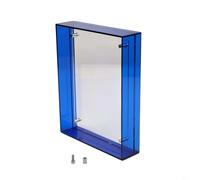 Cornice portafoto fluttuante in acrilico con design estetico moderno, per la decorazione della casa e dell'ufficio, opzioni di visualizzazione orizzontale e verticale, dimensioni 15 x 19 cm (blu)