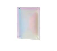 Cornice portafoto fluttuante in acrilico con design estetico moderno per la decorazione della casa e dell'ufficio, opzioni di visualizzazione orizzontale e verticale, dimensioni 15 x 19 cm (colore