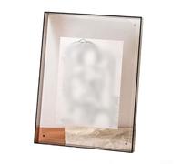 Cornice portafoto fluttuante in acrilico trasparente, montaggio a parete con design a due pannelli per un facile cambiamento delle immagini, compatibile con foto e poster da 12,7 x 17,7 cm (tè 17,7 x