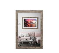 Cornice portafoto Galerie24, 10 x 15 cm, cornice bianca, in legno e vetro acrilico, senza passepartout, cornice per foto o immagini in MDF, senza immagine Alice, Wildeiche, 59,4 x 84 cm