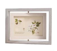 Cornice portafoto girevole, 15,2 cm e 17,8 cm, in legno, double-face, per esposizione orizzontale e verticale, funzione girevole a 360°, decorazione moderna e minimalista per la casa (D)