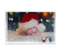 Adventa Cornice portafoto glitterata in acrilico trasparente, 4 x 6 mas (multi), ideale come regalo personalizzato o decorazione per la casa