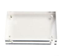 Cornice portafoto in acrilico resistente con magnete, spessore 10 mm, per scrivania e ufficio (6 x 9 cm)