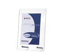 Cornice Portafoto in Acrilico Trasparente, Porta Depliant, Porta Avvisi da Tavolo/Banco, Formato 13,2x8,8 cm