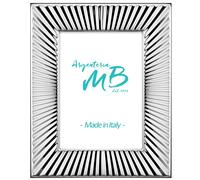 Cornice Portafoto in Argento PVD Fascia Larga Modello Raggiera