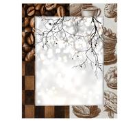 Cornice portafoto in legno, 28 x 35,5 cm, supporto da tavolo e da parete, cornice in legno a scacchi color caffè in grani di pane su sfondo marrone vintage