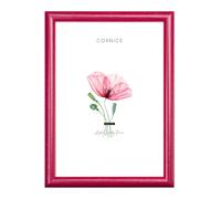 Lupia - Cornice portafoto in Legno da Parete PIATTINA Fucsia, per Foto, Stampe artistiche, Poster, Quadri Moderni 40x50 cm